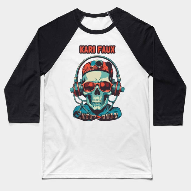 kari faux Baseball T-Shirt by Retro Project